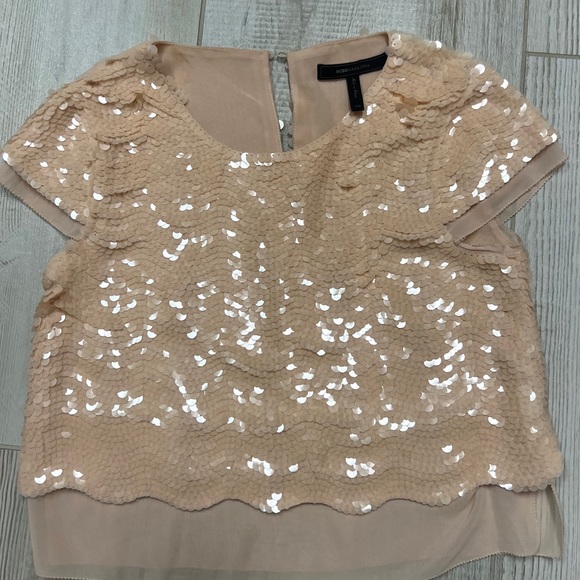 BCBG blush sequins top - Picture 3 of 4